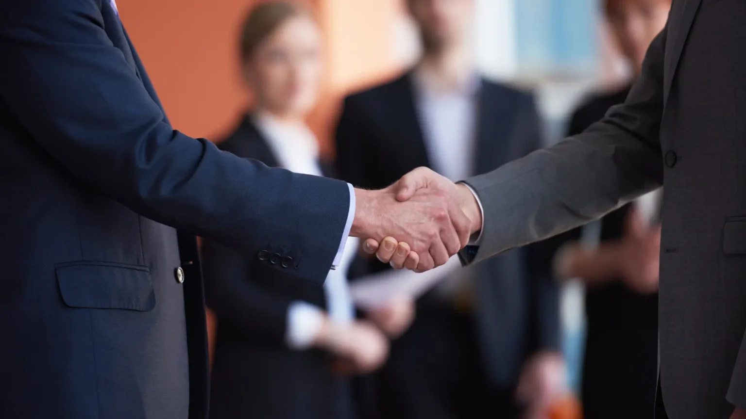 business handshake professional partnership